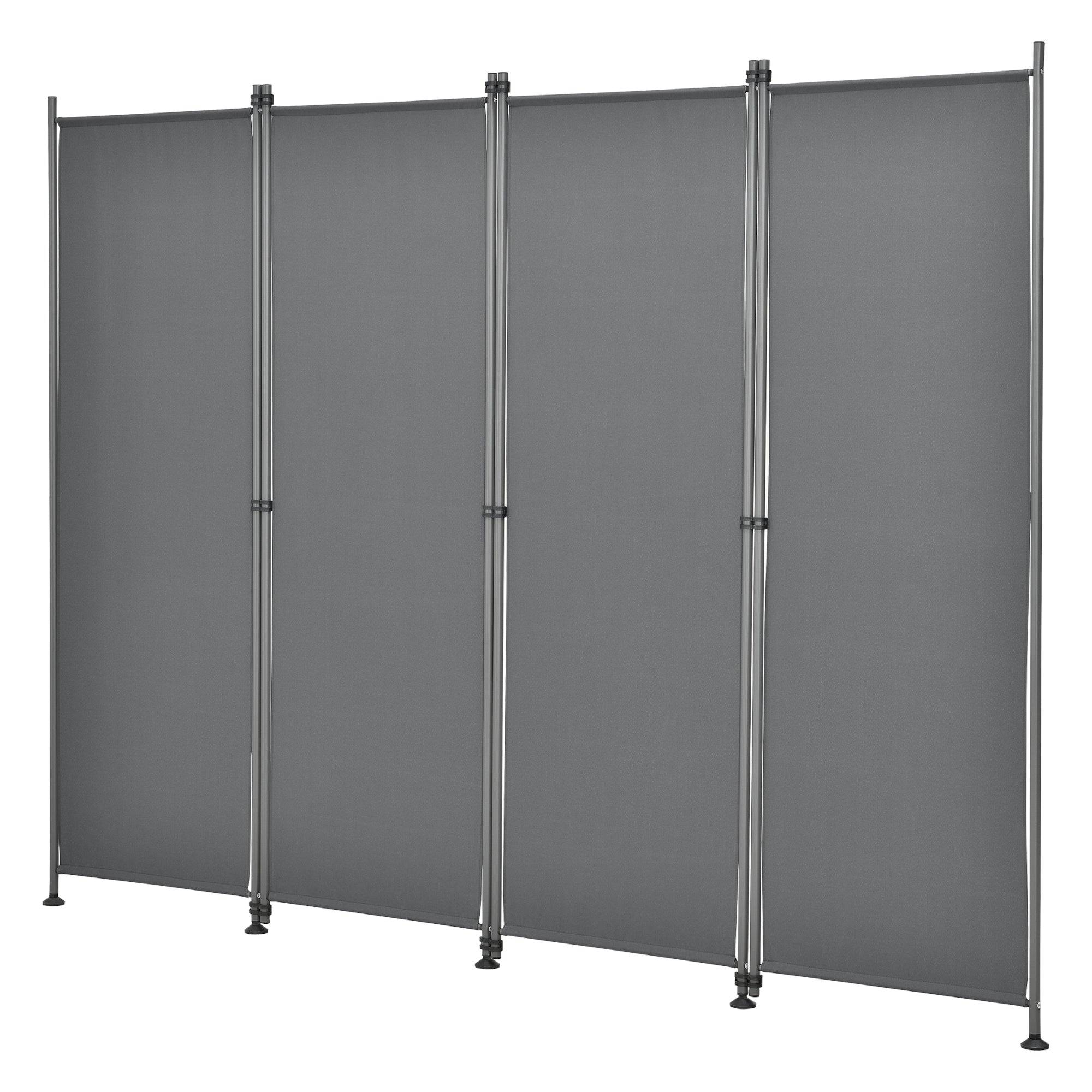 Helloshop26 - Brise-vue à 4 panneaux polyester 215 x 170 cm gris ardoise - Image 3