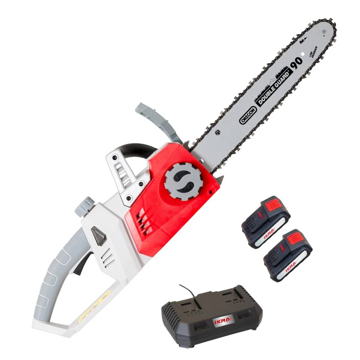 Tronçonneuse sans fil 40V - Guide OREGON 35,5 cm - 2 batteries lithium 2.0Ah - Chargeur Double - Tendeur de chaine rapide IKRA - Image 6