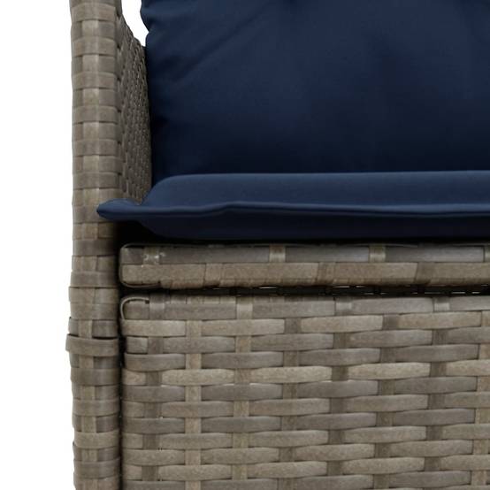 PANGIVO - Chaise de Jardin Inclinable avec Coussins en Résine Tressée Grise 56 x 59 x 92 cm - PANGIVO - Image 8