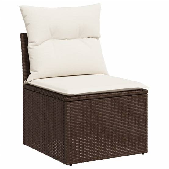 Vidaxl - Salon de jardin avec coussins 6 pcs marron résine tressée vidaXL 3274813 - Image 9