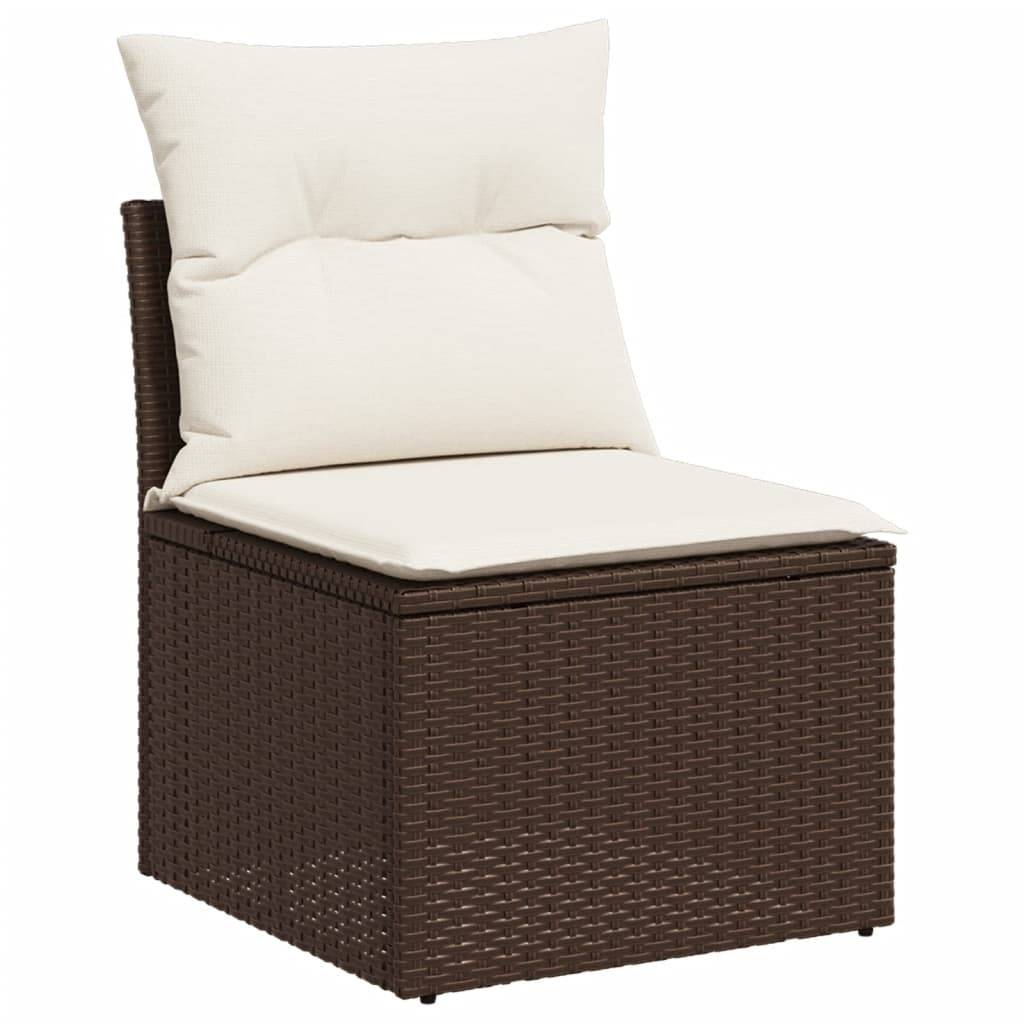 Vidaxl - Salon de jardin avec coussins 6 pcs marron résine tressée vidaXL 3274813 - Image 9