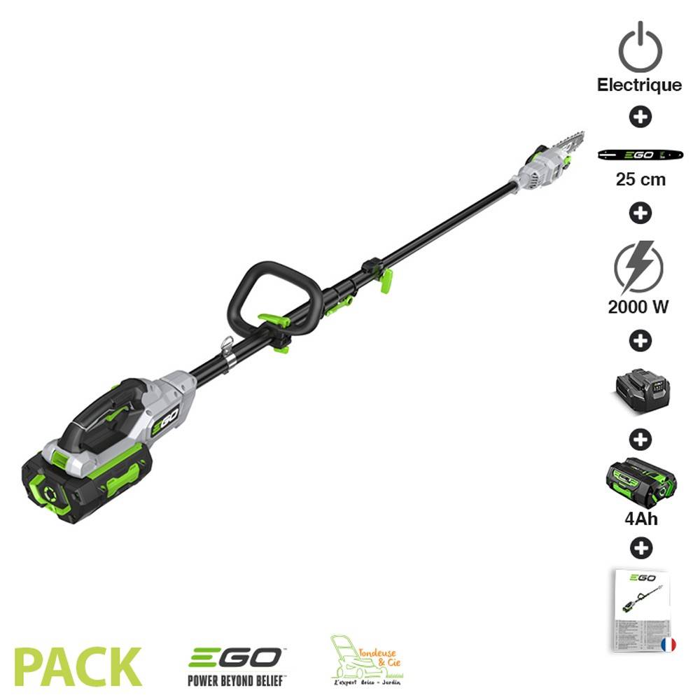 Ego Power + - Pack perche élagueuse téléscopique batterie et chargeur inclus PS1000E à batterie EgoPower guide Oregon 25 cm - Image 2
