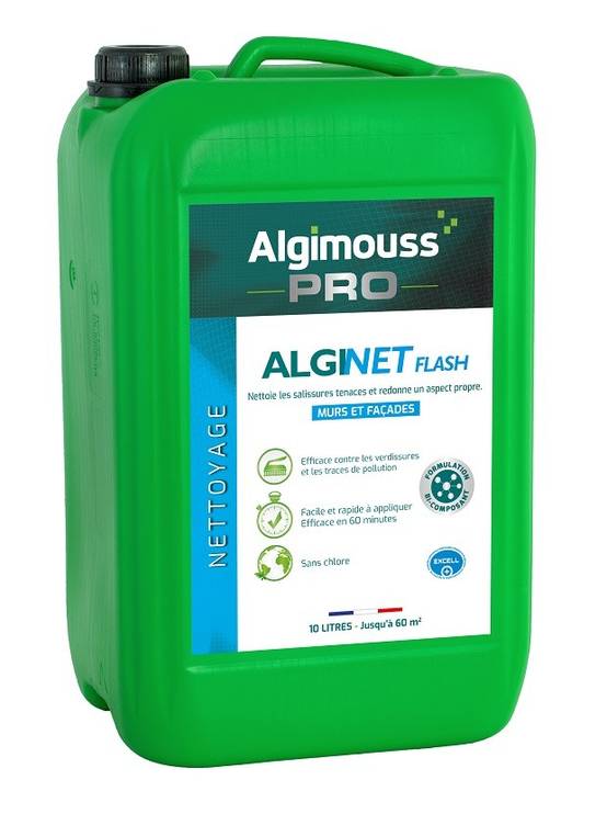 Nettoyant façade avec activateur ALGINET FLASH (Bidon 10 litres) | 097001 - Algimouss