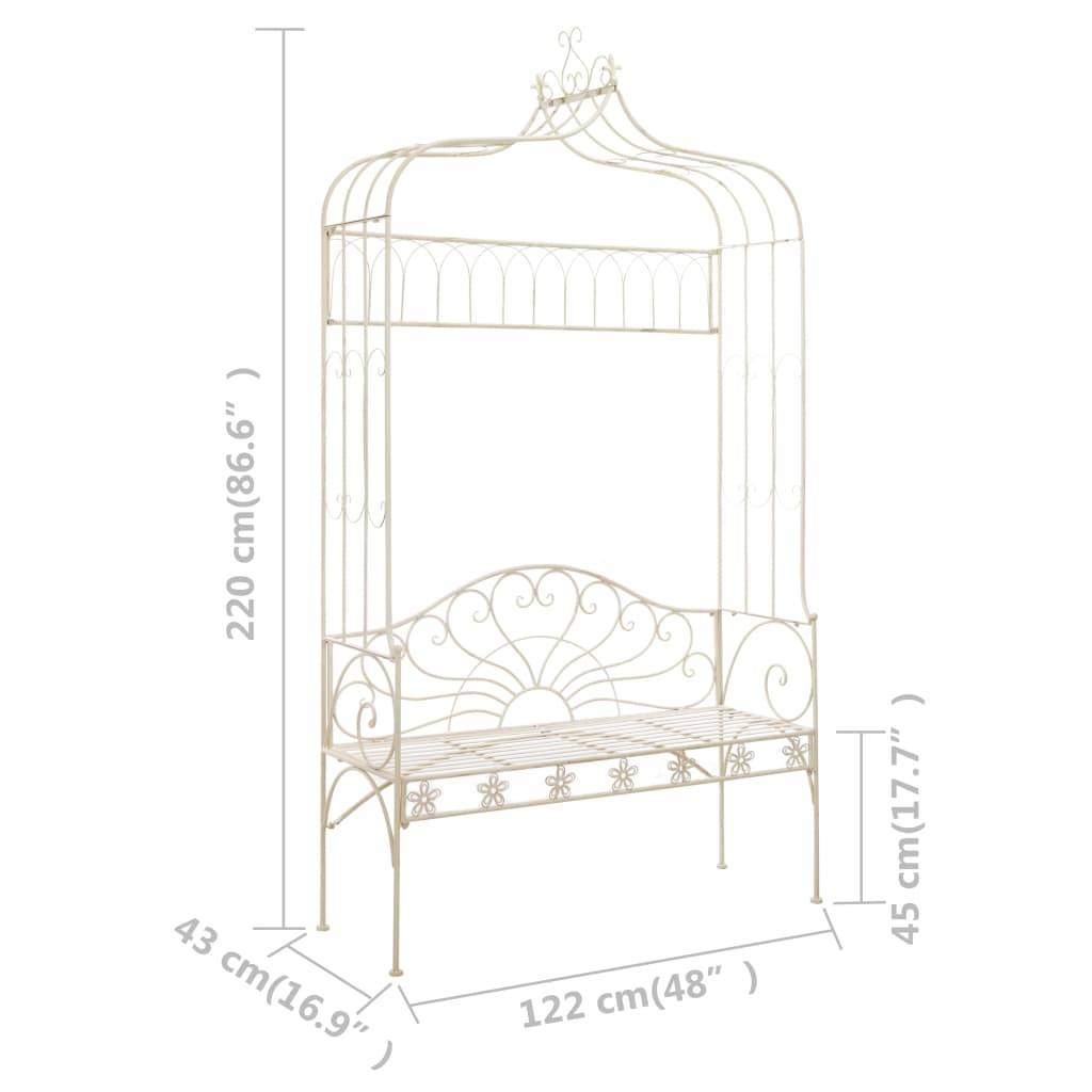 Prolenta Premium - Banc de jardin Blanc 43 X 122 cm - Prolenta Premium - Image 6