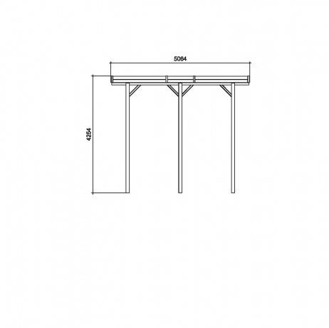 CARPORT BASE 4x5 H 4m, Ancrage Aucun, Panneaux de toit Pvc - Image 3