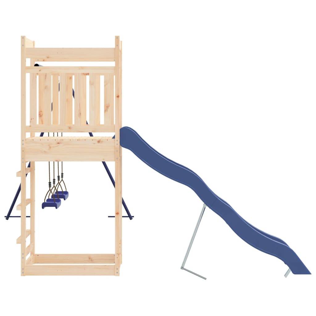 Helloshop26 - Aire de jeux d'extérieur balançoires toboggan portiques robuste jeux jardin 314 x 349 x 207 cm bois de pin massif - Image 4