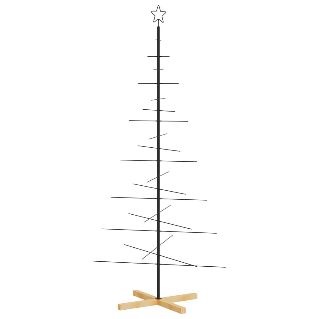 Maison Chic - Sapin de Noël | Arbre de Noël en métal avec base en bois noir 180 cm Maison Chic - Image 5
