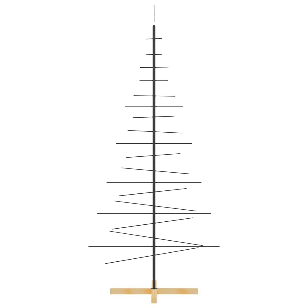 Maison Chic - Sapin de Noël | Arbre de Noël en métal avec base en bois noir 180 cm Maison Chic - Image 4