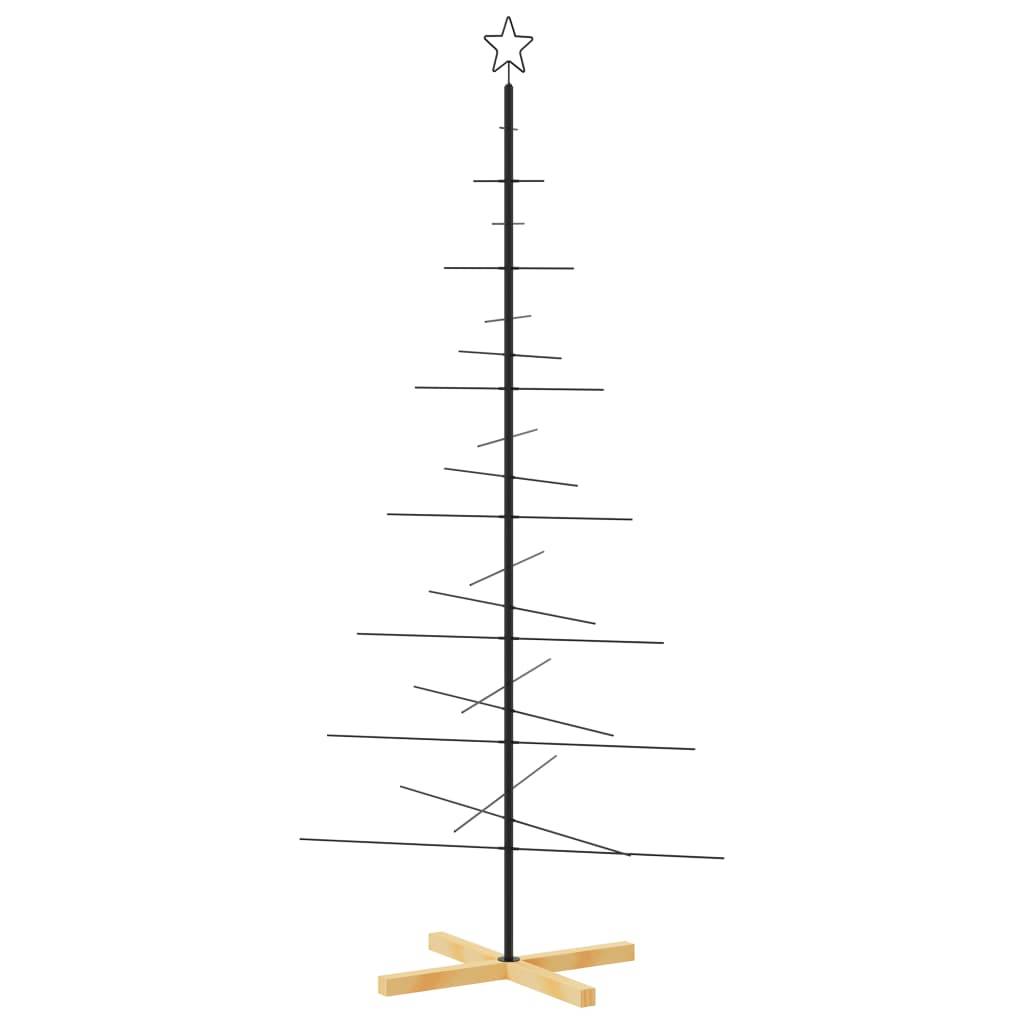 Maison Chic - Sapin de Noël | Arbre de Noël en métal avec base en bois noir 180 cm Maison Chic - Image 1