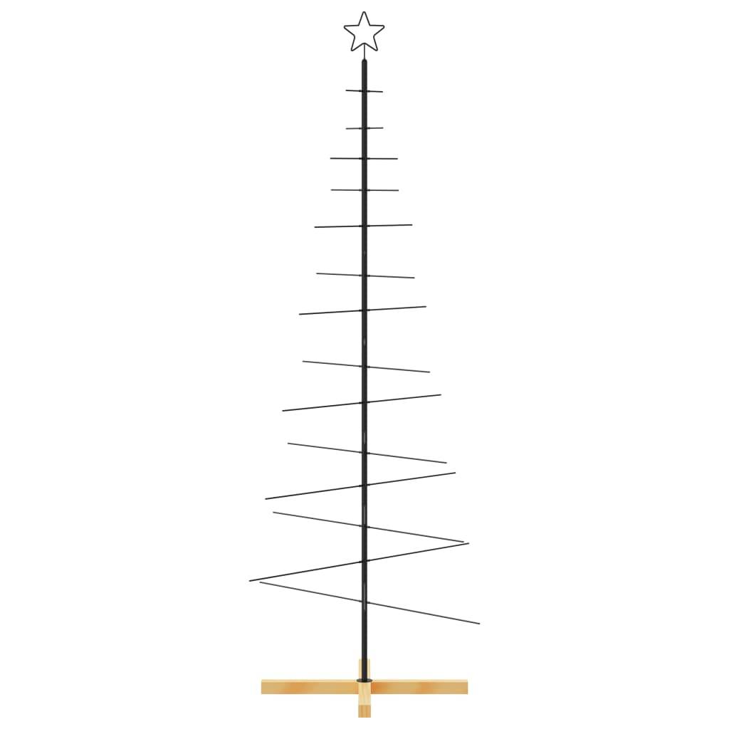 Maison Chic - Sapin de Noël | Arbre de Noël en métal avec base en bois noir 180 cm Maison Chic - Image 3