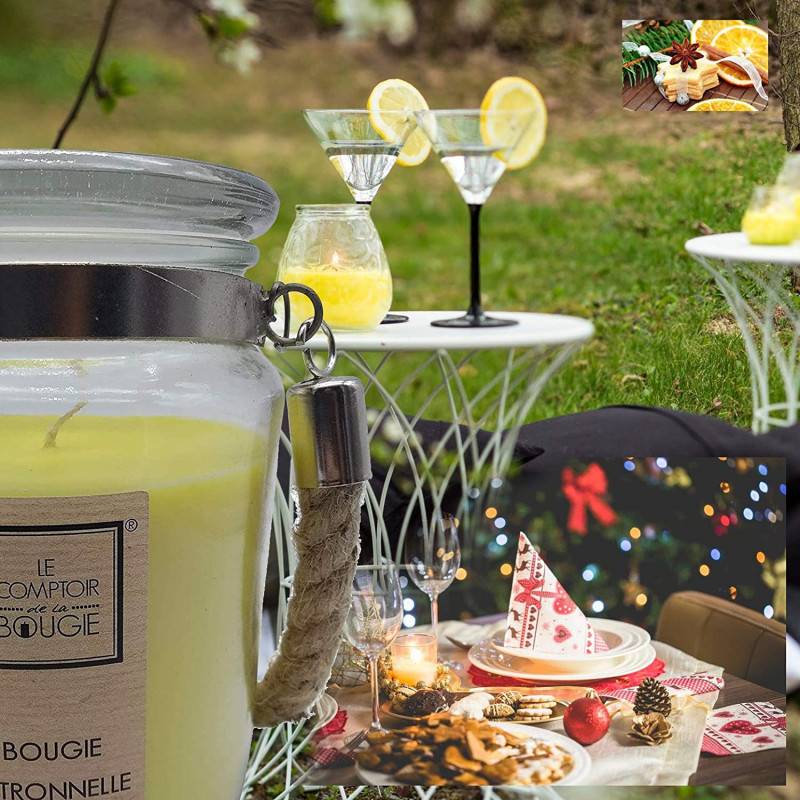 Bougie Parfumée Citronnelle pot en verre 500g - Image 6