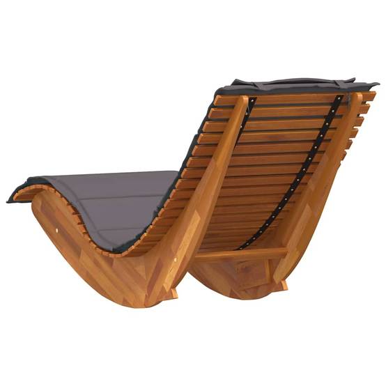 PANGIVO - Transat bois acacia marron 60 x 154 x 74 cm avec coussins, Poids :30.8kg - PANGIVO - Image 7