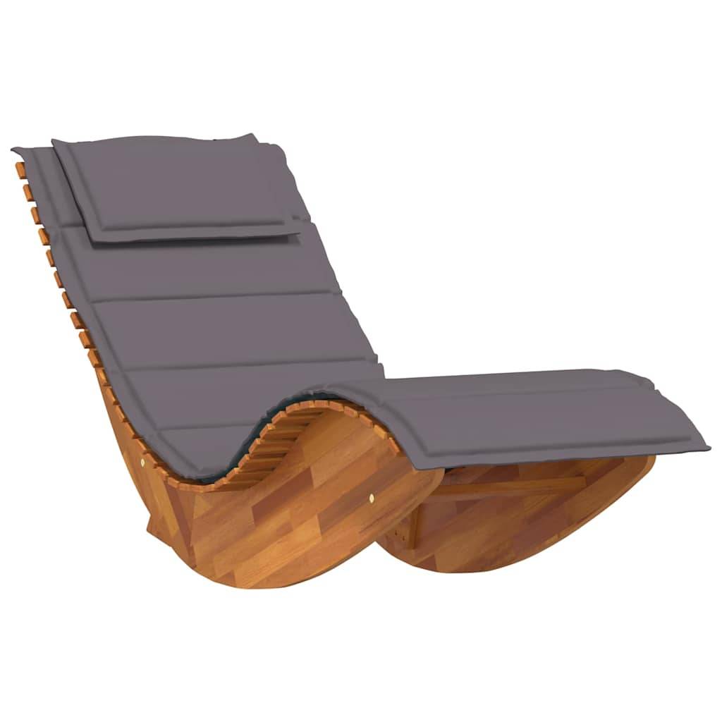 PANGIVO - Transat bois acacia marron 60 x 154 x 74 cm avec coussins, Poids :30.8kg - PANGIVO - Image 4