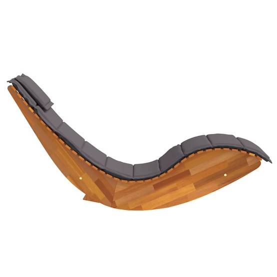 PANGIVO - Transat bois acacia marron 60 x 154 x 74 cm avec coussins, Poids :30.8kg - PANGIVO - Image 6