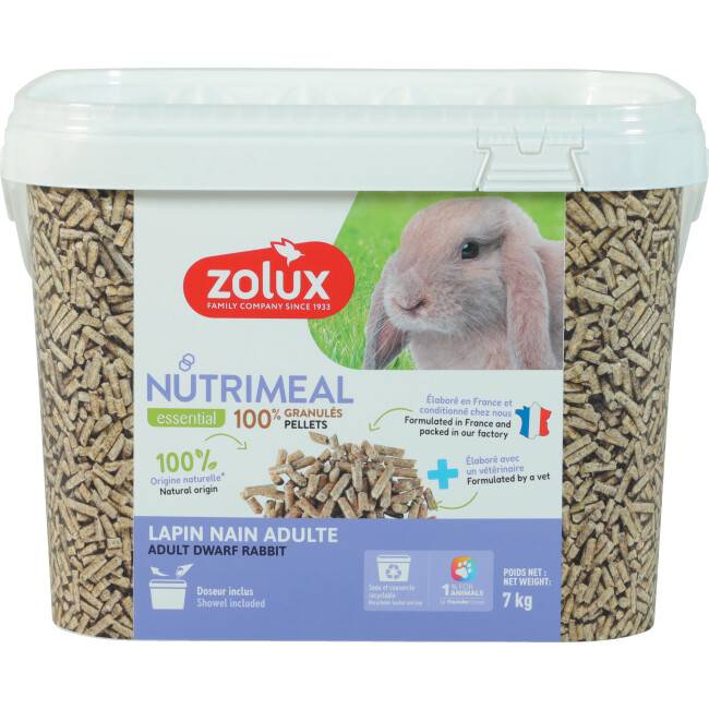 Aliment complet Granulés Nutrimeal Zolux pour lapin nain Adulte - 7 kg