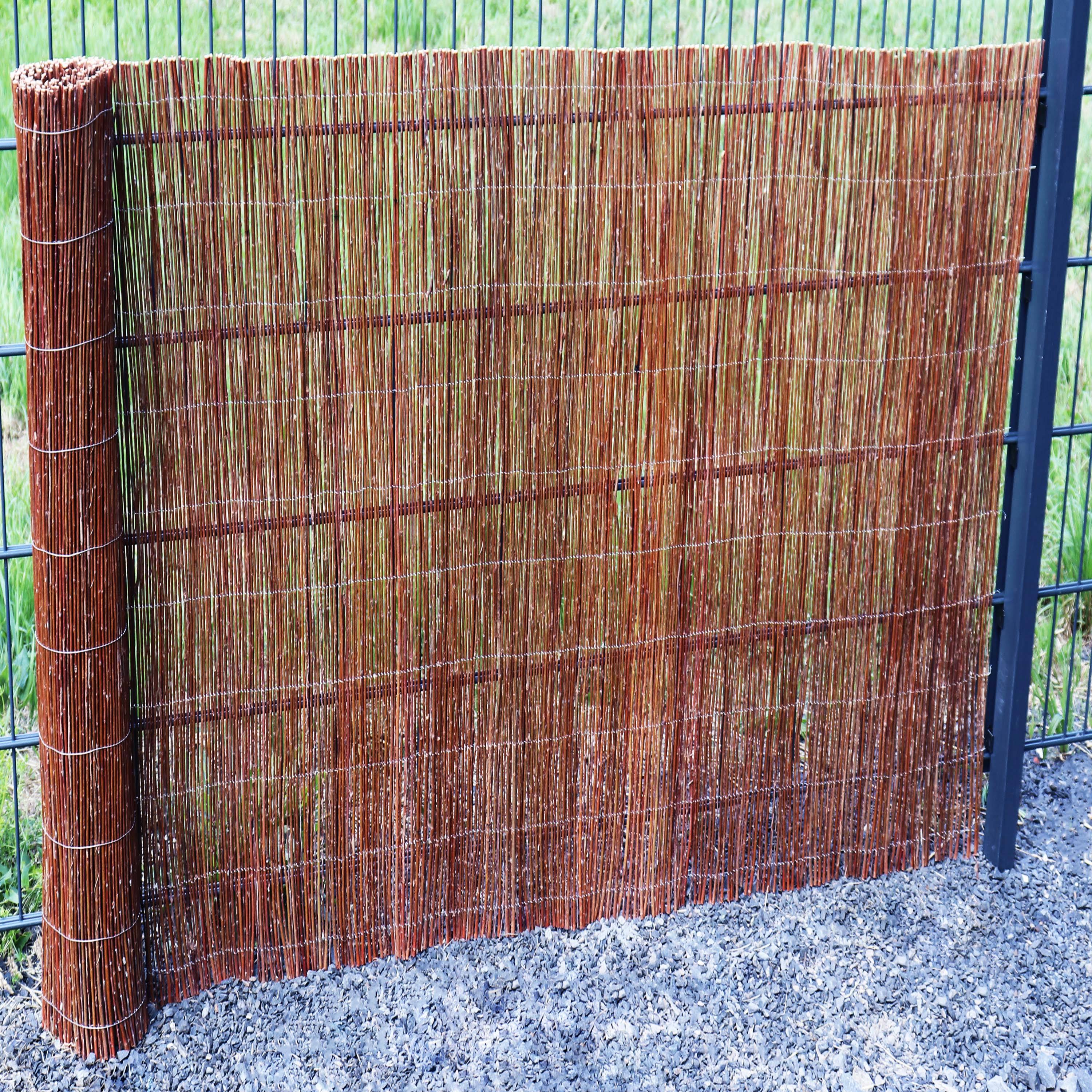 Clôture en osier Aquagart 5m x 90cm I Brise-vue en osier I Brise-vue naturel pour jardins, balcons et terrasses - Image 6