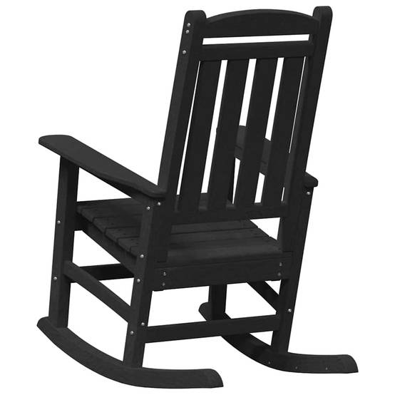 PANGIVO - Chaise Berçante de Jardin Noir 92 x 70 x 108 cm HDPE - PANGIVO - Image 6