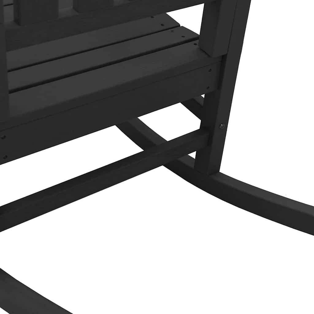 PANGIVO - Chaise Berçante de Jardin Noir 92 x 70 x 108 cm HDPE - PANGIVO - Image 7