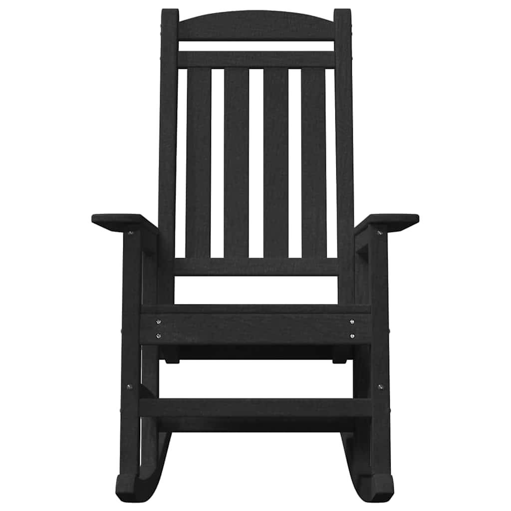 PANGIVO - Chaise Berçante de Jardin Noir 92 x 70 x 108 cm HDPE - PANGIVO - Image 4