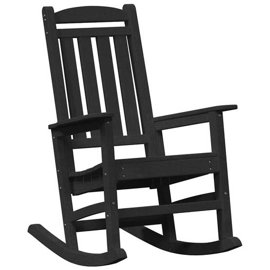 PANGIVO - Chaise Berçante de Jardin Noir 92 x 70 x 108 cm HDPE - PANGIVO - Image 2
