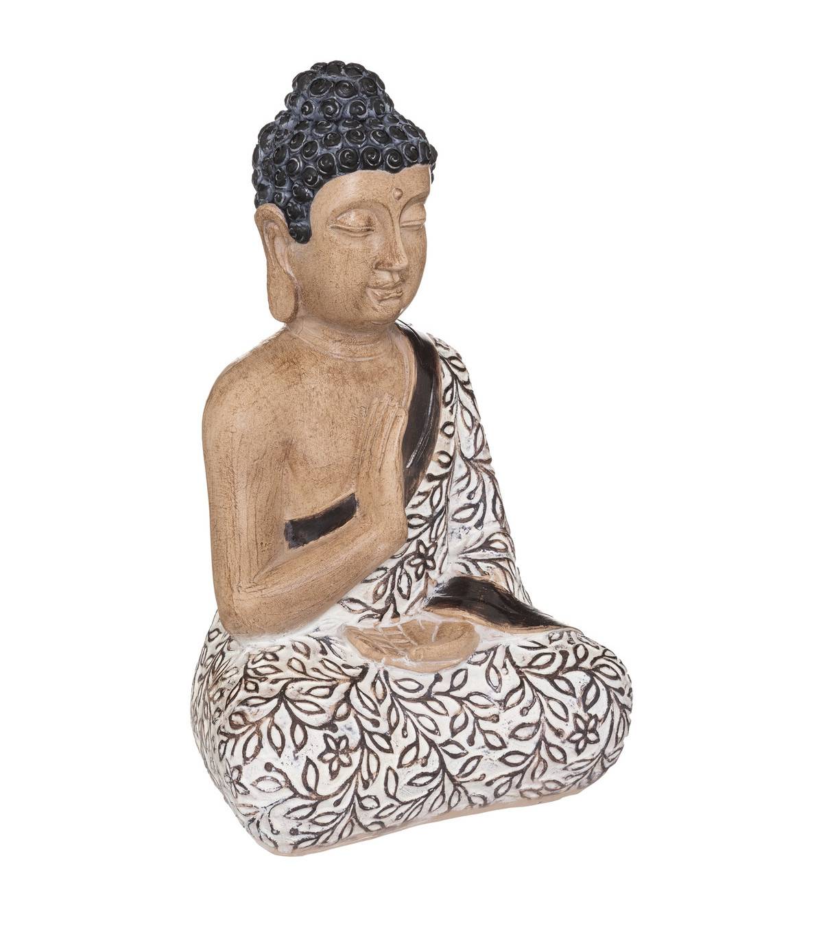 Statue décorative Bouddha assis en résine multicolore H 37.50 cm - Image 1
