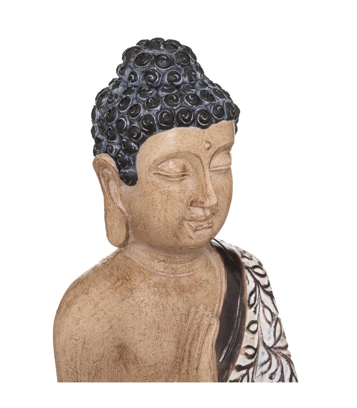 Statue décorative Bouddha assis en résine multicolore H 37.50 cm - Image 2
