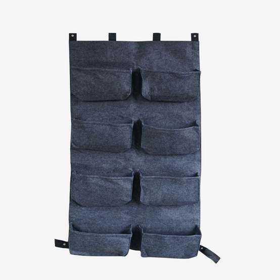 Cerland - Mur végétal 8 sacs gris anthracite en feutre géotextile - 60 x 10 x 100 cm - Image 1