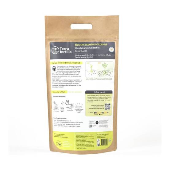 Terra Fertilis - Fertilisant Gazon Mycorhizes & Biochar - 1 kg et 2,5 kg - 2.5 kg - Image 2