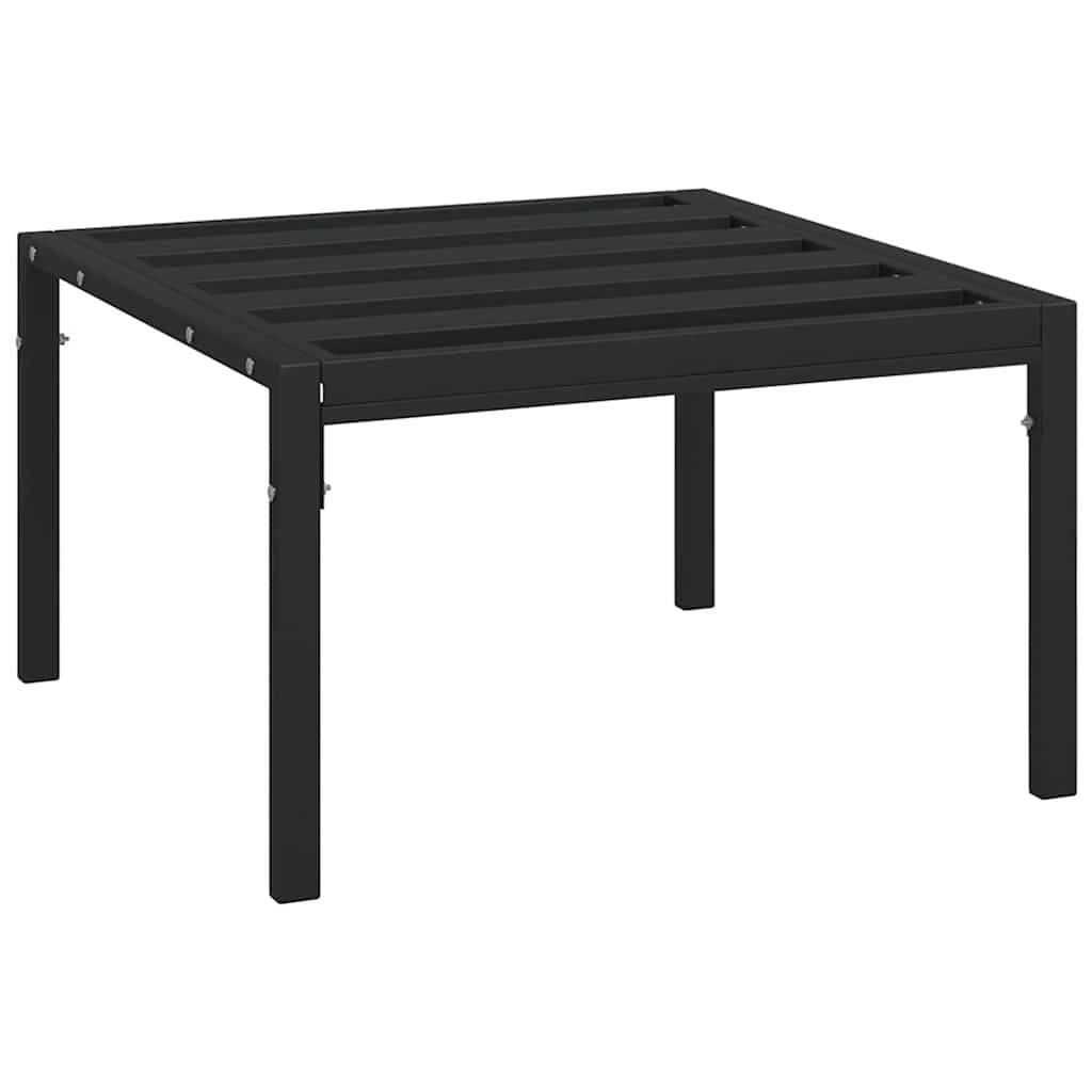 Lot de 2 Tabourets de jardin | Repose-pied de jardin | Pouf et coussins sable 60x60x35cm acier Maison Chic - Image 5
