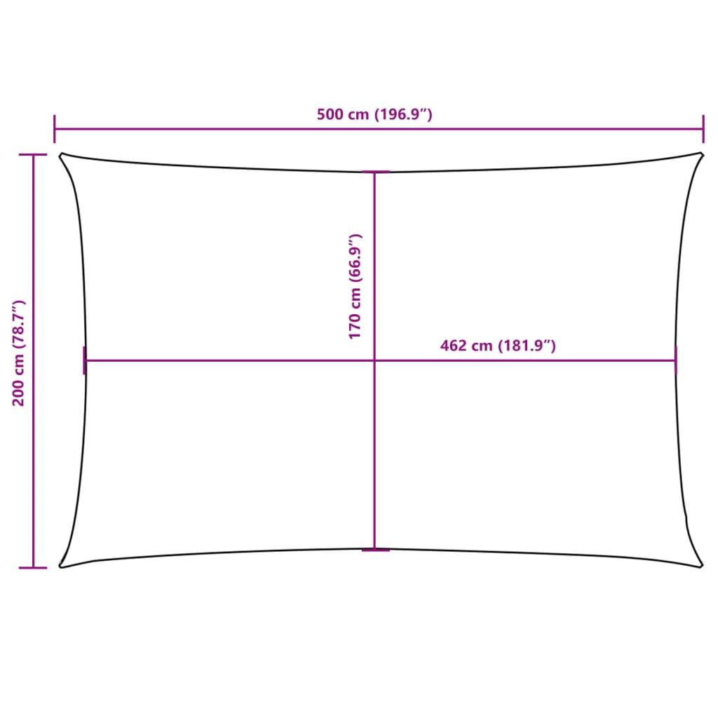 Voile de parasol tissu Oxford bleu 500 x 200 cm - PANGIVO - Image 10