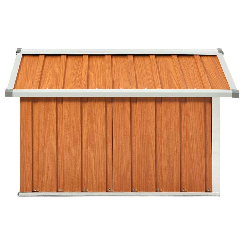 Helloshop26 - Abri pour robot de jardin 92 x 97 x 63 cm acier galvanisé marron - Image 5