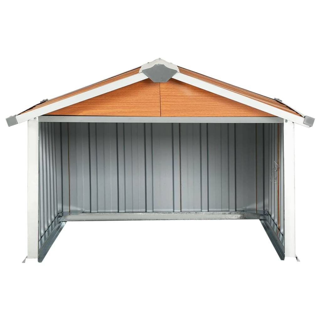 Helloshop26 - Abri pour robot de jardin 92 x 97 x 63 cm acier galvanisé marron - Image 4
