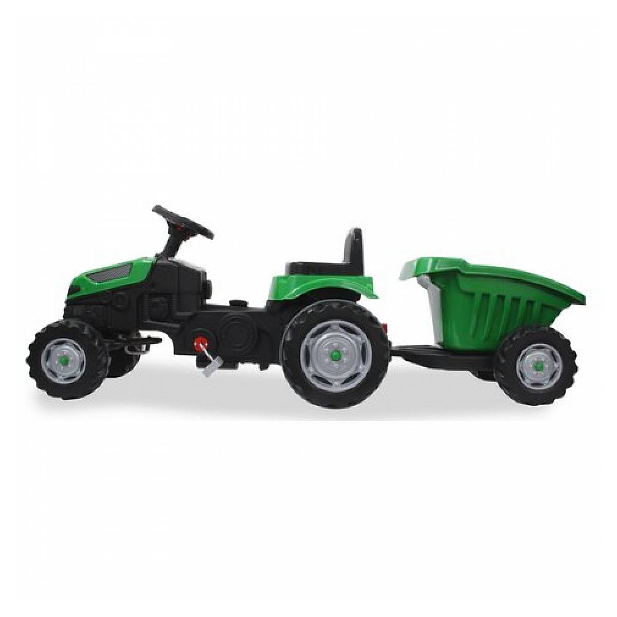 Tracteur à Pédales Strong Bull avec Remorque en Vert - Aventure Éducative pour Enfants - Image 3