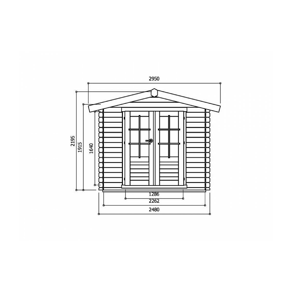 Maisonnette de Jardin Gera en Bois Solide - Abri Idéal pour Outils et Détente - Image 2