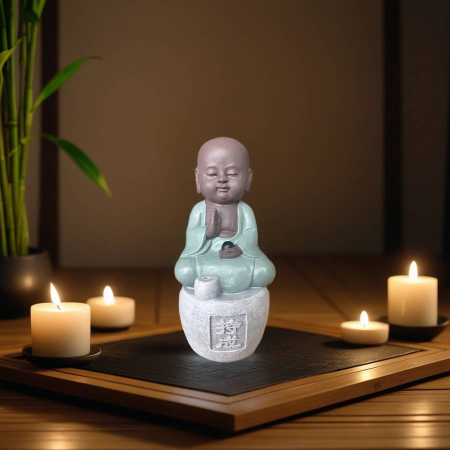 Zen Light - Statue Bonze Porte-Encens Persévérance - Bouddha Mythique-Fabrication Artisanale -Déco FengShui-Idée Cadeau-H14cm–Zen'Light - Image 4