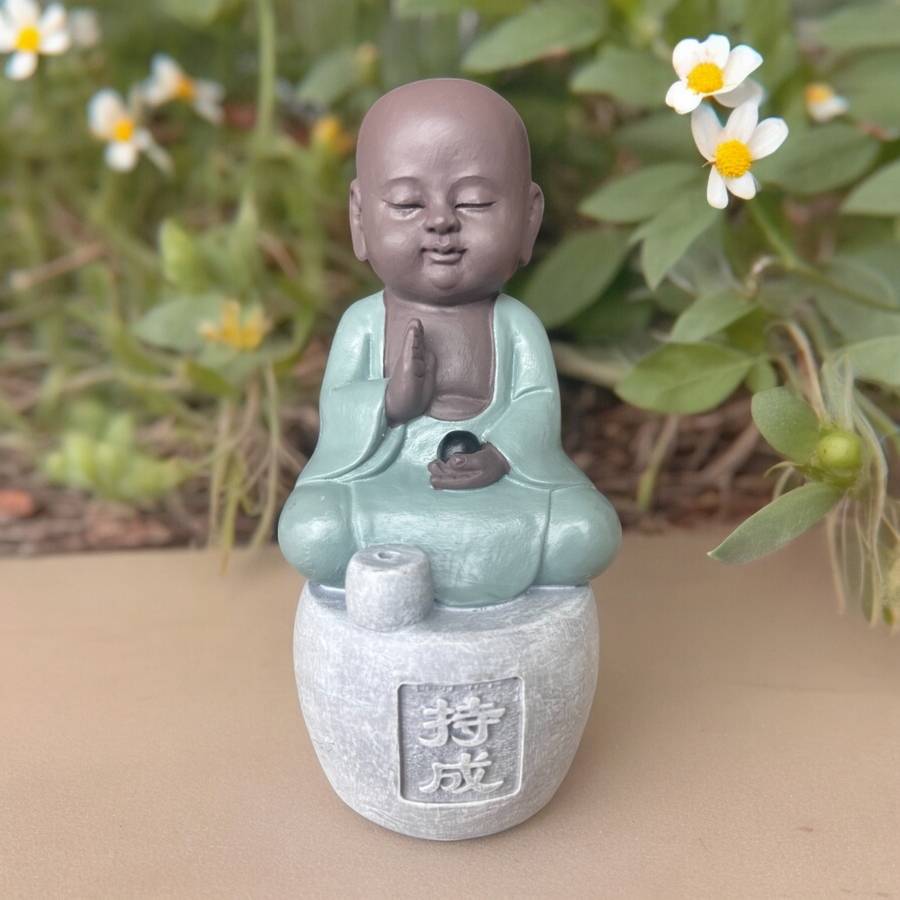 Zen Light - Statue Bonze Porte-Encens Persévérance - Bouddha Mythique-Fabrication Artisanale -Déco FengShui-Idée Cadeau-H14cm–Zen'Light - Image 10