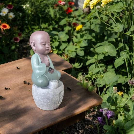 Zen Light - Statue Bonze Porte-Encens Persévérance - Bouddha Mythique-Fabrication Artisanale -Déco FengShui-Idée Cadeau-H14cm–Zen'Light - Image 8
