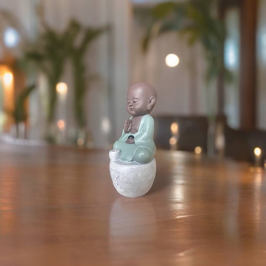Zen Light - Statue Bonze Porte-Encens Persévérance - Bouddha Mythique-Fabrication Artisanale -Déco FengShui-Idée Cadeau-H14cm–Zen'Light - Image 6