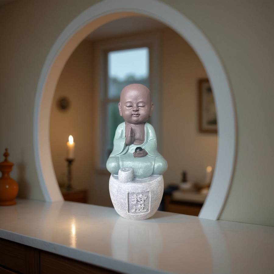 Zen Light - Statue Bonze Porte-Encens Persévérance - Bouddha Mythique-Fabrication Artisanale -Déco FengShui-Idée Cadeau-H14cm–Zen'Light - Image 7