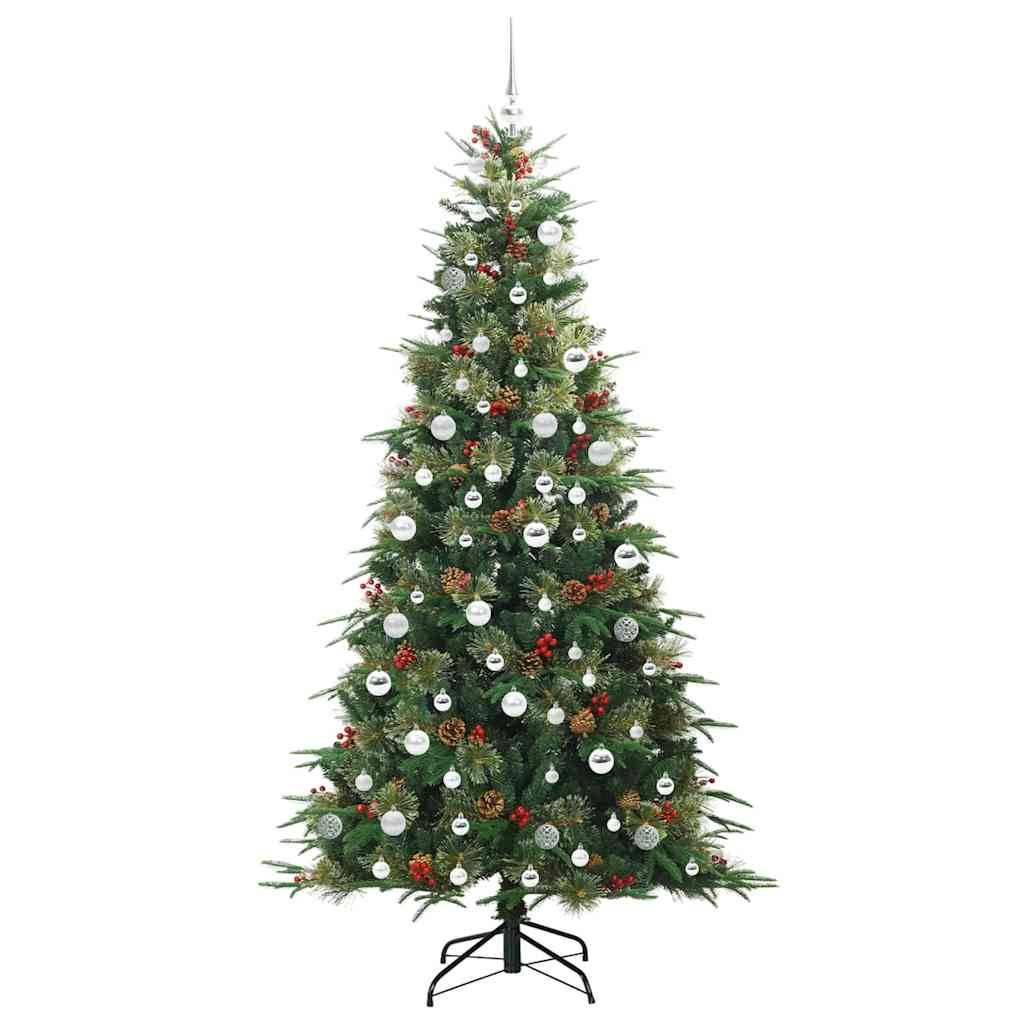 ComfortXL - Sapin de Noël Vert 210 cm Aspect Réaliste, Pack Complet avec 120 Boules et 300 LED 8 Modes – ComfortXL Outdoor Living - Image 4