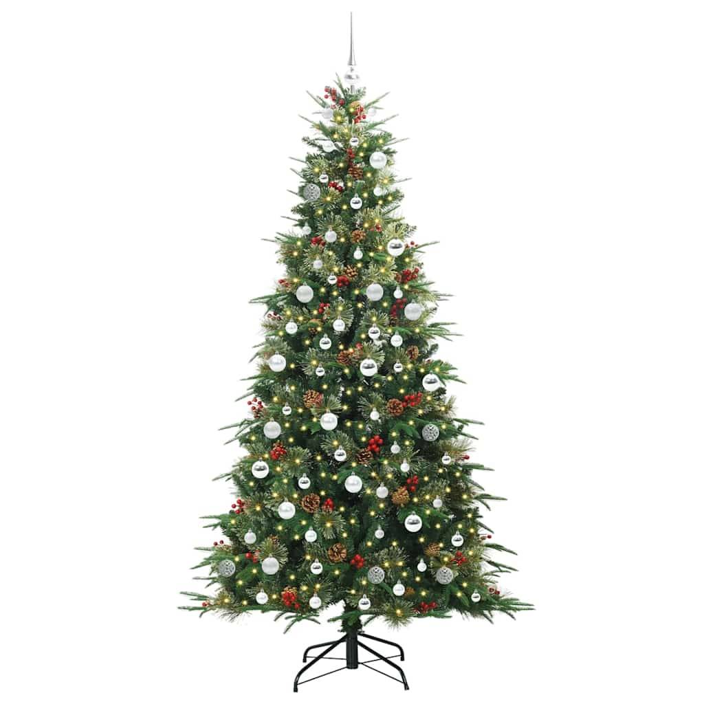 ComfortXL - Sapin de Noël Vert 210 cm Aspect Réaliste, Pack Complet avec 120 Boules et 300 LED 8 Modes – ComfortXL Outdoor Living - Image 3