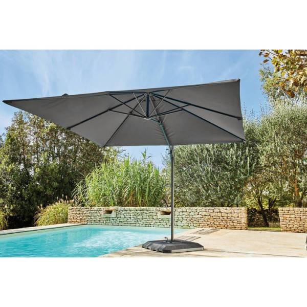 Proloisirs - Set d'ombrage complet (1 parasol déporté NH 3x3 + 1 housse + 1 lestage) - grey PROLOISIRS - Image 2