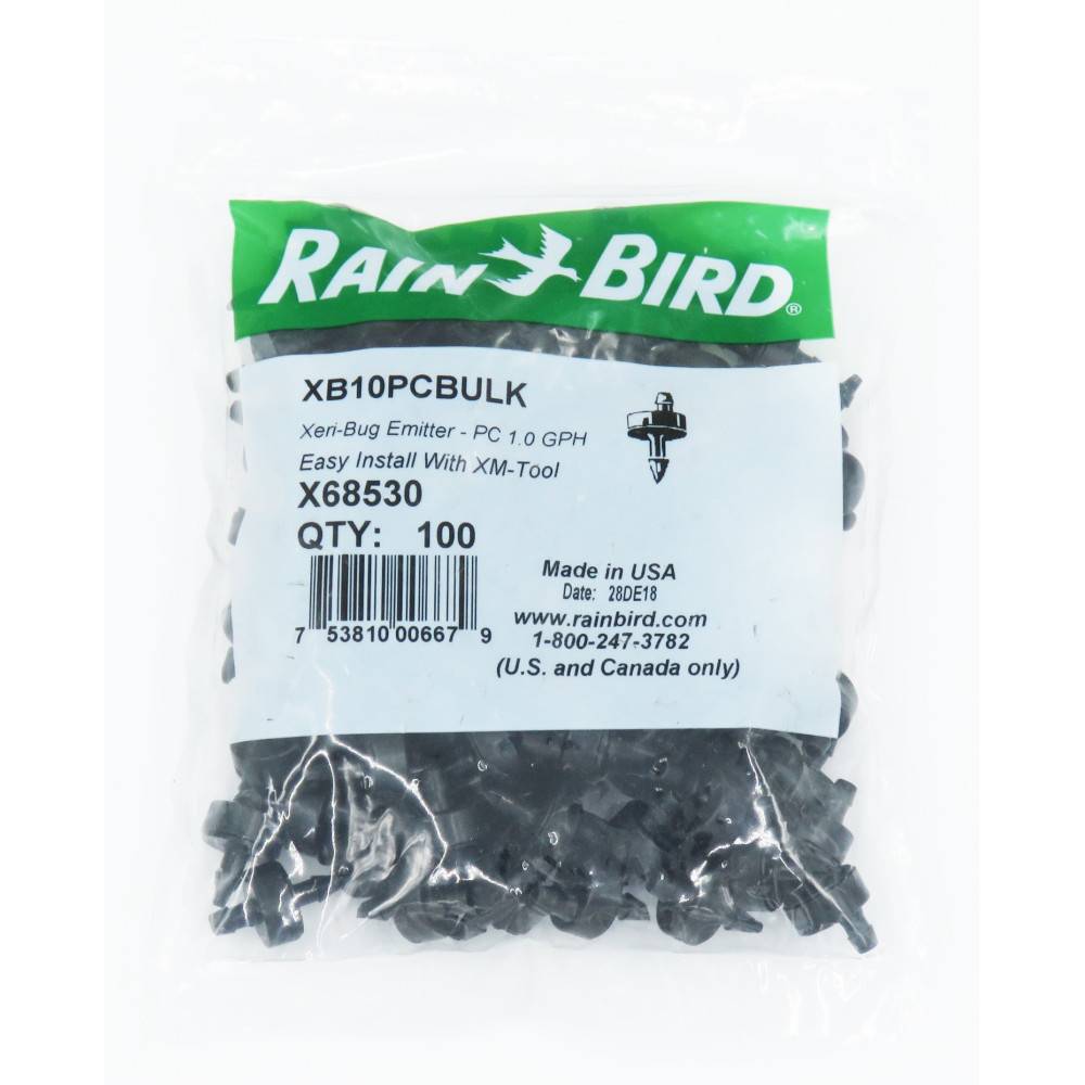 Lot 100 Goutteurs Auto-régulant Rain Bird Xb 4l/h Noir-rain Bird - Image 1