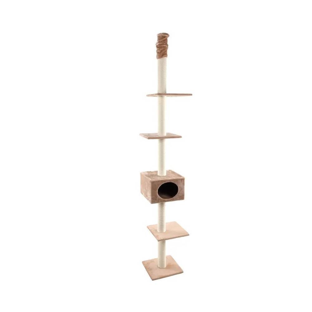 Flamingo - Arbre à chat beige du sol au plafond 2,48 à 2,63 mètre - Image 1