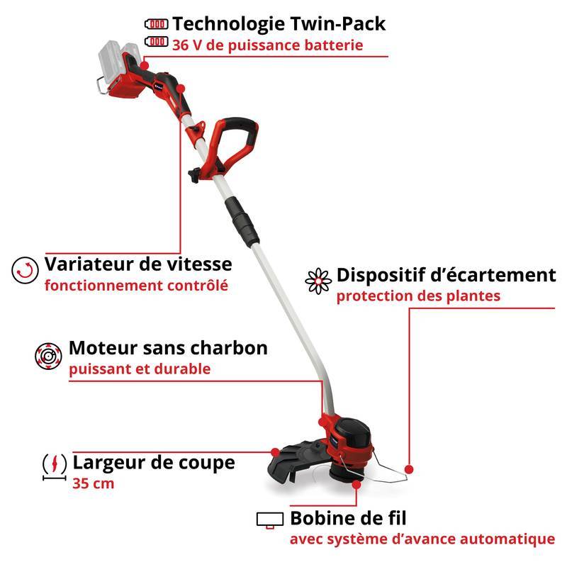 Einhell - Coupe bordure sans fil GP-CT 36/35 Li BL-Solo Einhell - Image 2