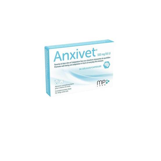 ANXIVET 500 MG/56UI CHIEN ET CHAT - MP LABO 30 gelules - Image 1