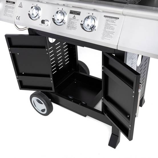 Somagic - Barbecue au gaz BALTIMORE - 3 brûleurs 10,5kW + réchaud - SOMAGIC - Image 7
