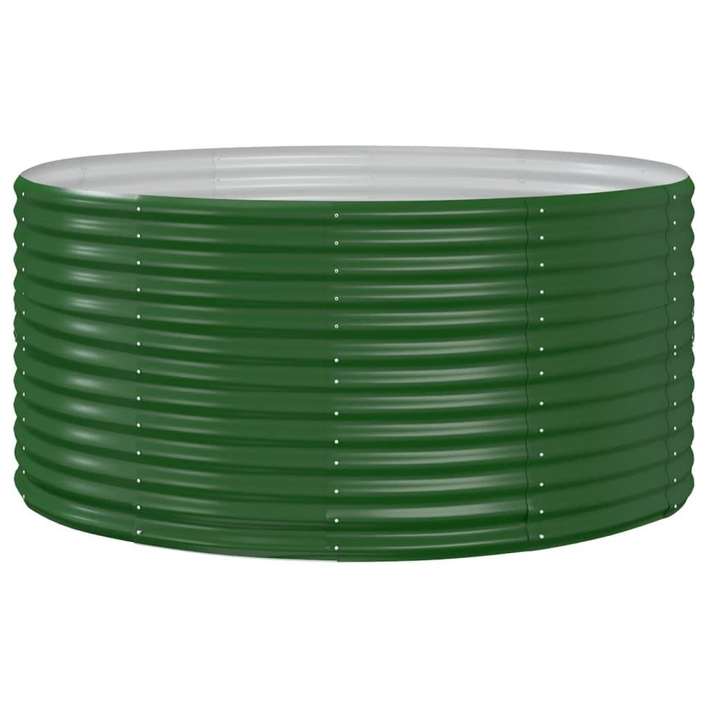 Jardinière surélevée | Pot de fleurs | Cache-pot | Bac à fleurs Vert 140 x 140 x 68 cm Acier galvanisé - Image 1