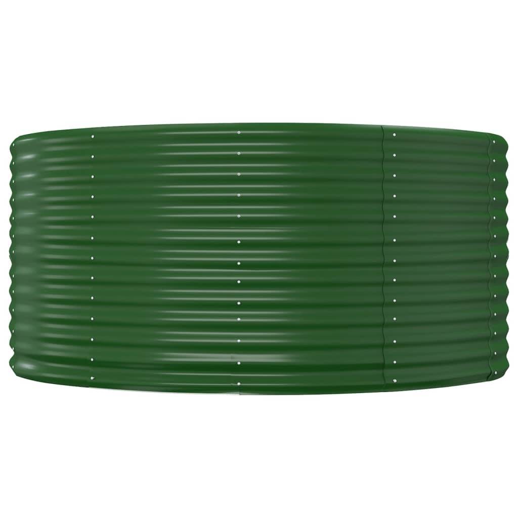 Jardinière surélevée | Pot de fleurs | Cache-pot | Bac à fleurs Vert 140 x 140 x 68 cm Acier galvanisé - Image 3