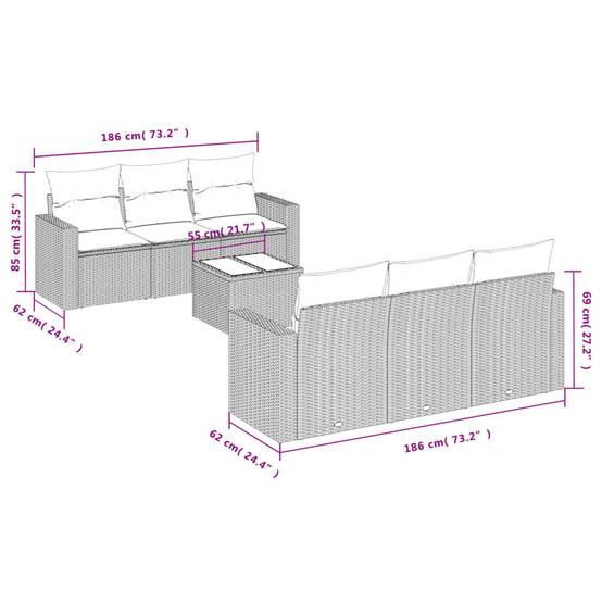 ComfortXL - Salon de Jardin Bas 6 Places avec Rangement Intégré en Résine Tressée Grise et Table pour Jardin – ComfortXL Outdoor Living - Image 3